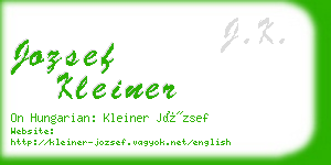 jozsef kleiner business card